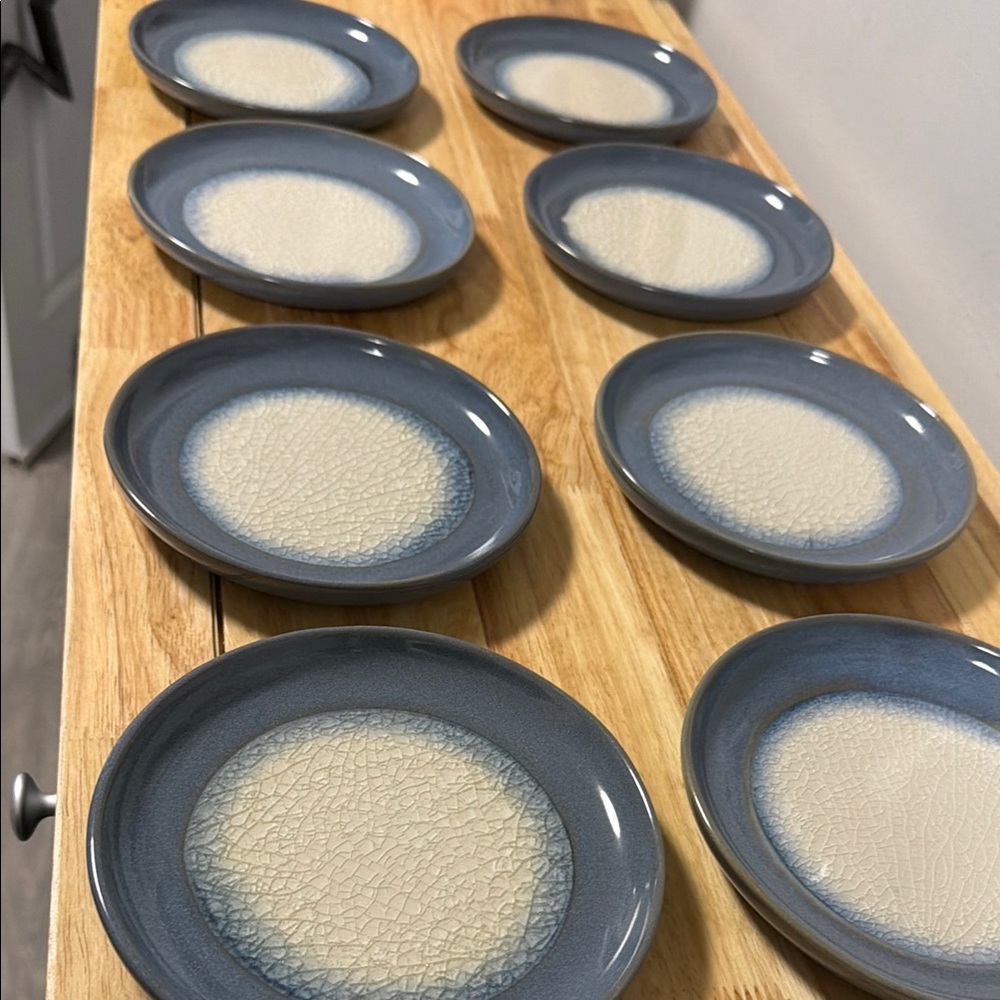 Elegant Blue and Cream Plates